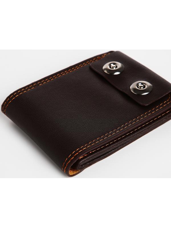 Портмоне на магнитах, цвет коричневый