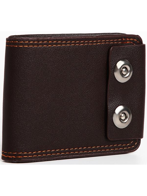 Портмоне на магнитах, цвет коричневый