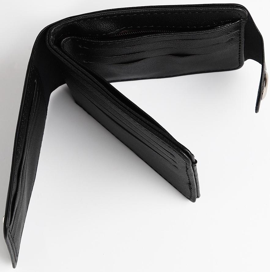 Портмоне мужское на магните, отдел для купюр, для карт, для монет, цвет чёрный