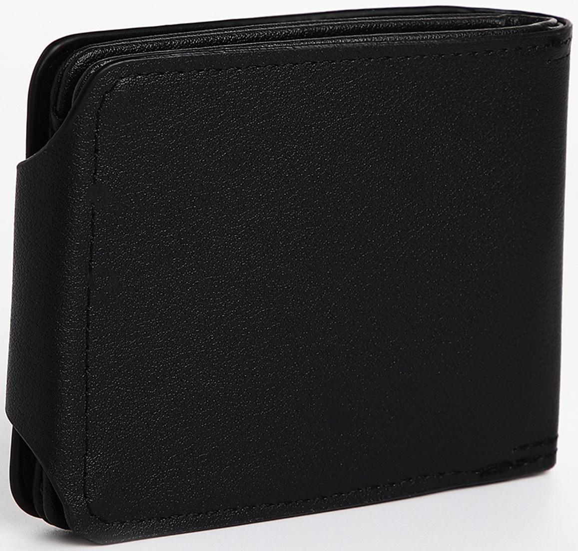 Портмоне мужское на магните, отдел для купюр, для карт, для монет, цвет чёрный