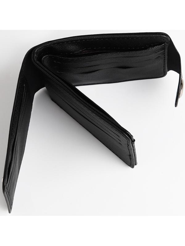 Портмоне мужское на магните, отдел для купюр, для карт, для монет, цвет чёрный