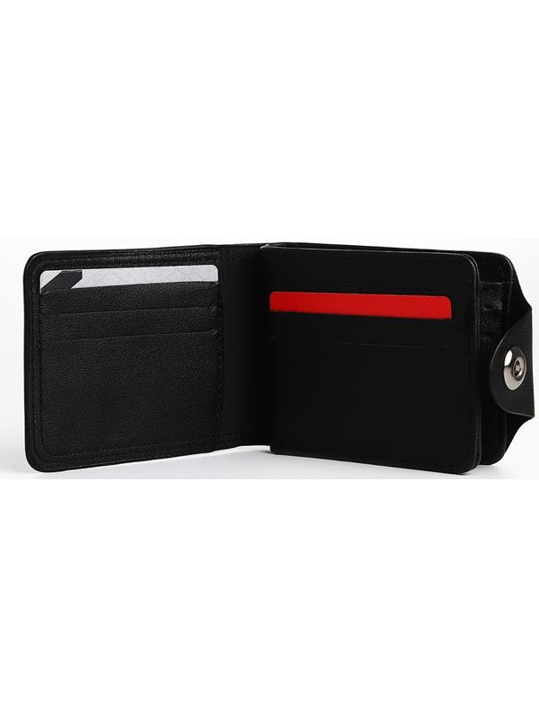 Портмоне мужское на магните, отдел для купюр, для карт, для монет, цвет чёрный