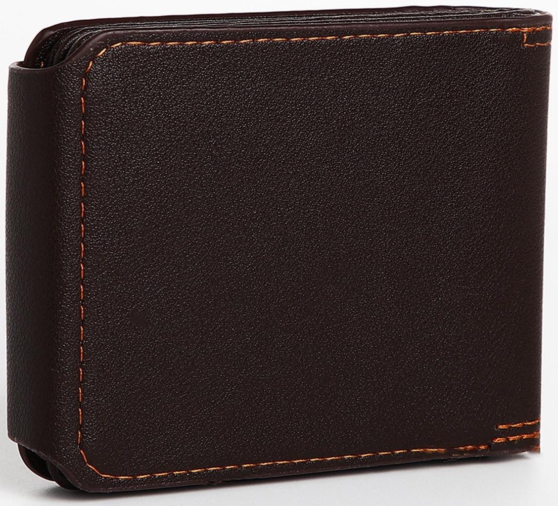 Портмоне мужское на магнитах, отдел для купюр, для карт, для монет, цвет коричневый