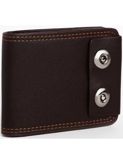 Портмоне мужское на магнитах, отдел для купюр, для карт, для монет, цвет коричневый