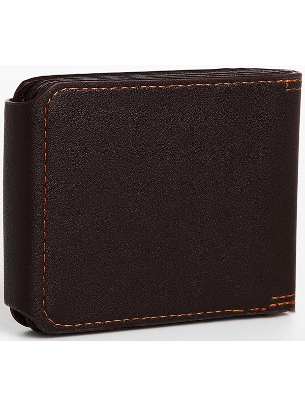 Портмоне мужское на магнитах, отдел для купюр, для карт, для монет, цвет коричневый