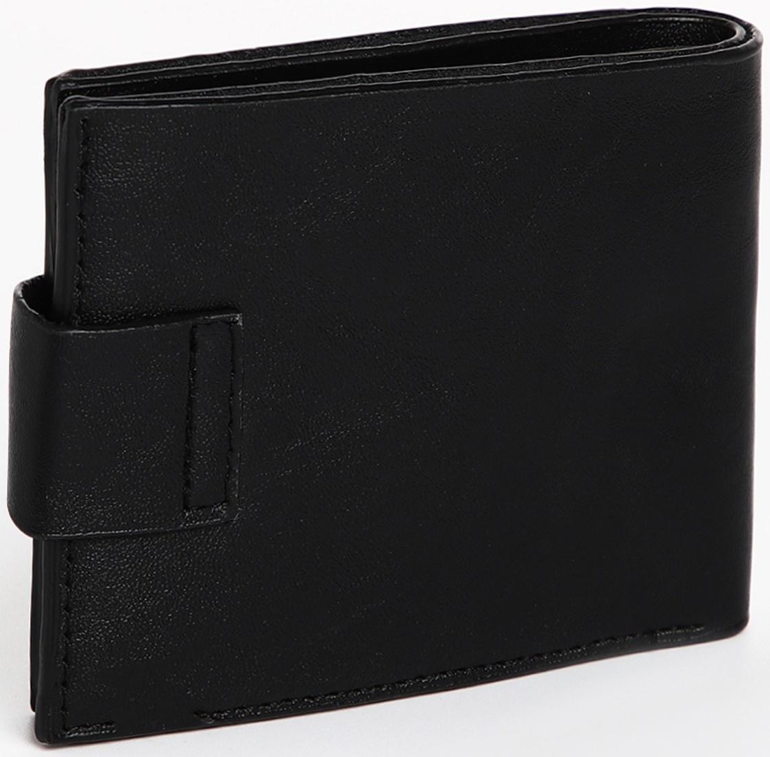 Портмоне мужское на магните, отдел для купюр, для карт, для монет, цвет чёрный