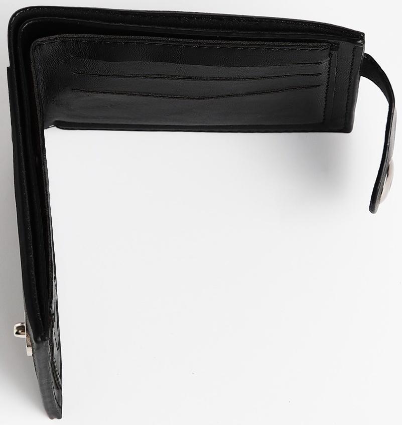 Портмоне мужское на магните, отдел для купюр, для карт, для монет, цвет чёрный