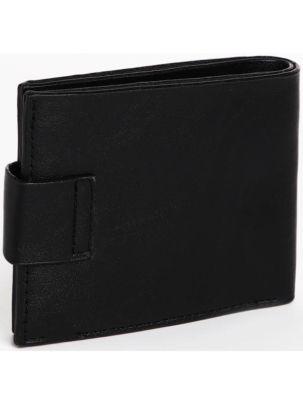 Портмоне мужское на магните, отдел для купюр, для карт, для монет, цвет чёрный