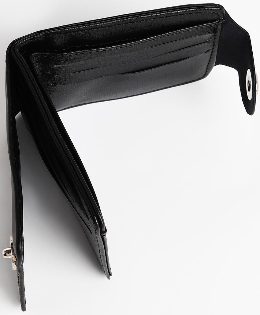 Портмоне мужское на магните, отдел для купюр, для карт, для монет, цвет чёрный