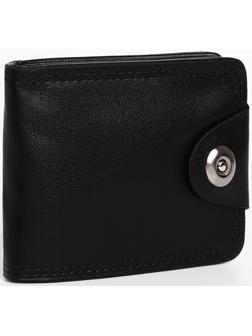 Портмоне мужское на магните, отдел для купюр, для карт, для монет, цвет чёрный