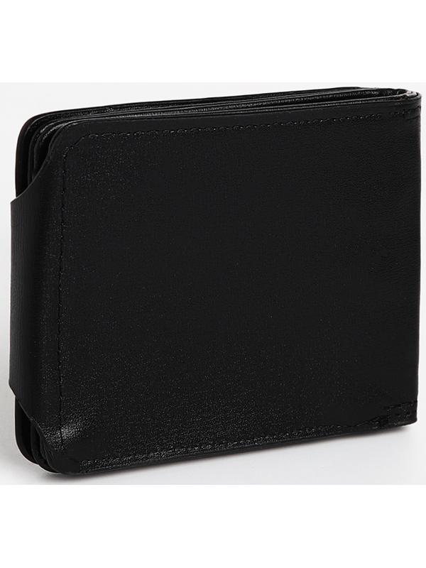 Портмоне мужское на магните, отдел для купюр, для карт, для монет, цвет чёрный