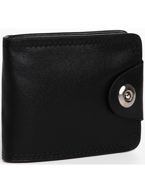 Портмоне мужское на магните, отдел для купюр, для карт, для монет, цвет чёрный