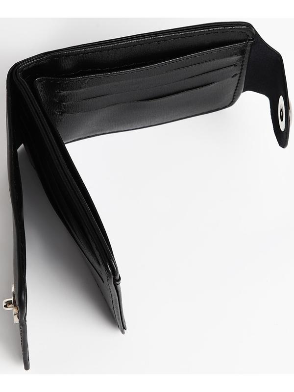 Портмоне мужское на магните, отдел для купюр, для карт, для монет, цвет чёрный