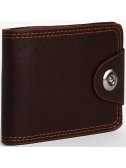 Портмоне мужское на магните, отдел для купюр, для карт, цвет коричневый