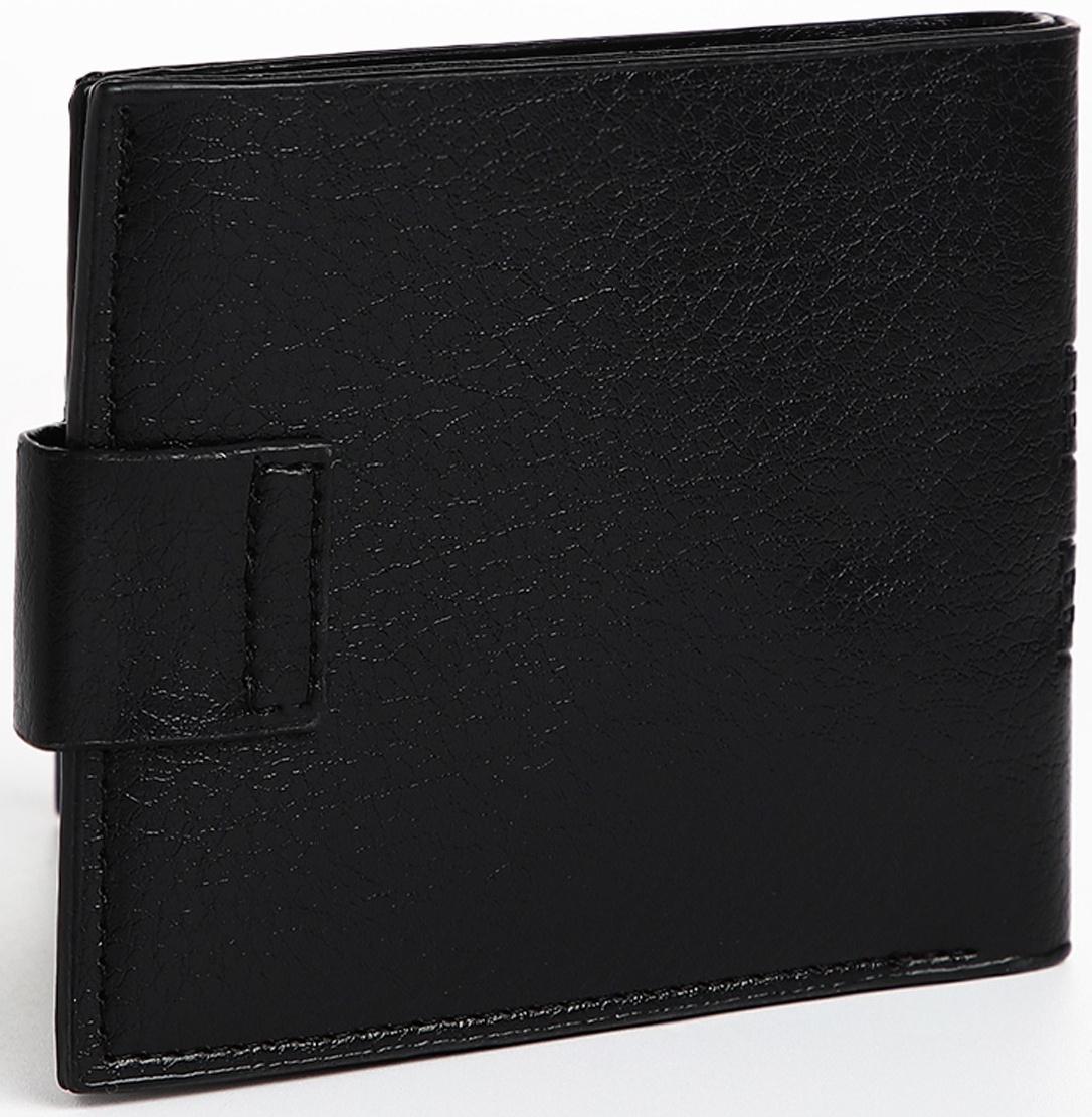 Портмоне мужское на магните, отдел для купюр, для карт, для монет, цвет черный