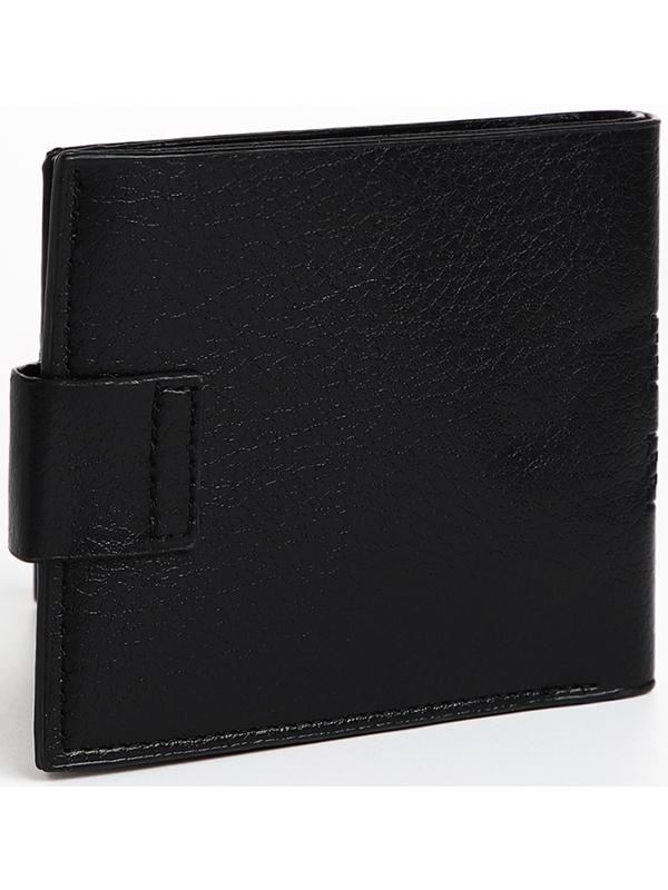 Портмоне мужское на магните, отдел для купюр, для карт, для монет, цвет черный