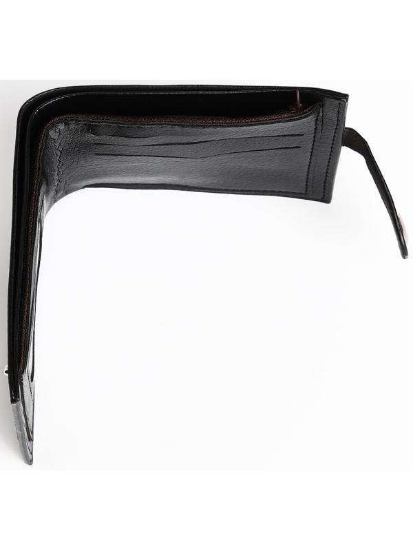 Портмоне мужское на магните, отдел для купюр, для карт, для монет, цвет черный