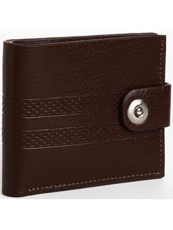 Портмоне мужское на магните, отдел для купюр, для карт, для монет, цвет коричневый