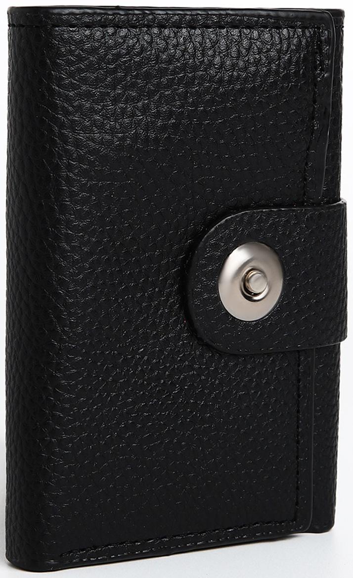 Портмоне мужское на магните, отдел для купюр, для карт, для монет, цвет чёрный