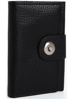 Портмоне мужское на магните, отдел для купюр, для карт, для монет, цвет чёрный