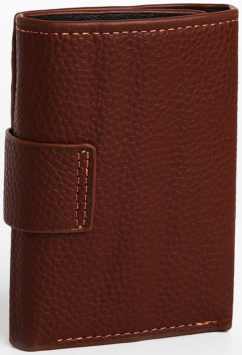 Портмоне мужское на магните, отдел для купюр, для карт, для монет, цвет коричневый