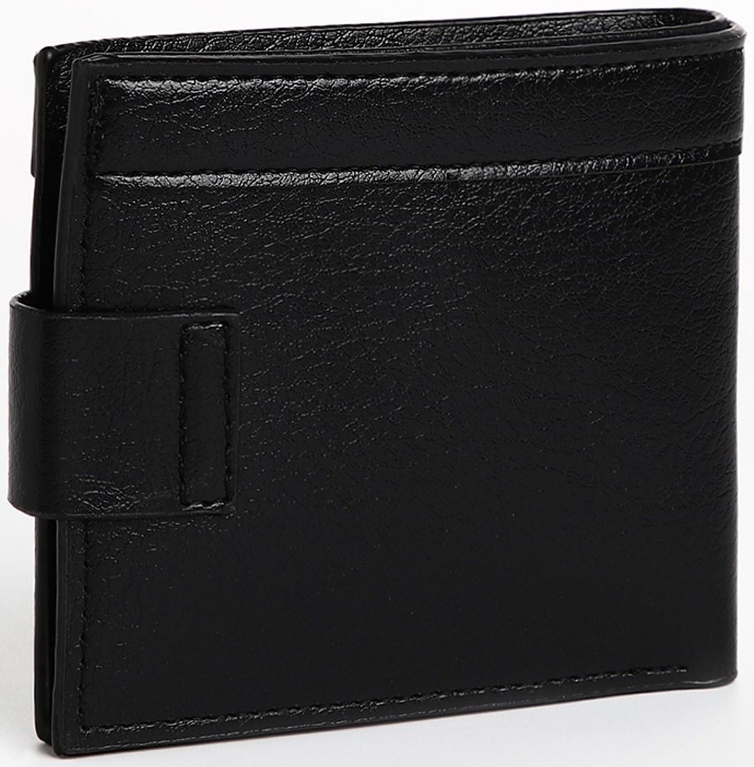 Портмоне мужское на магните, отдел для купюр, для карт, для монет, цвет черный