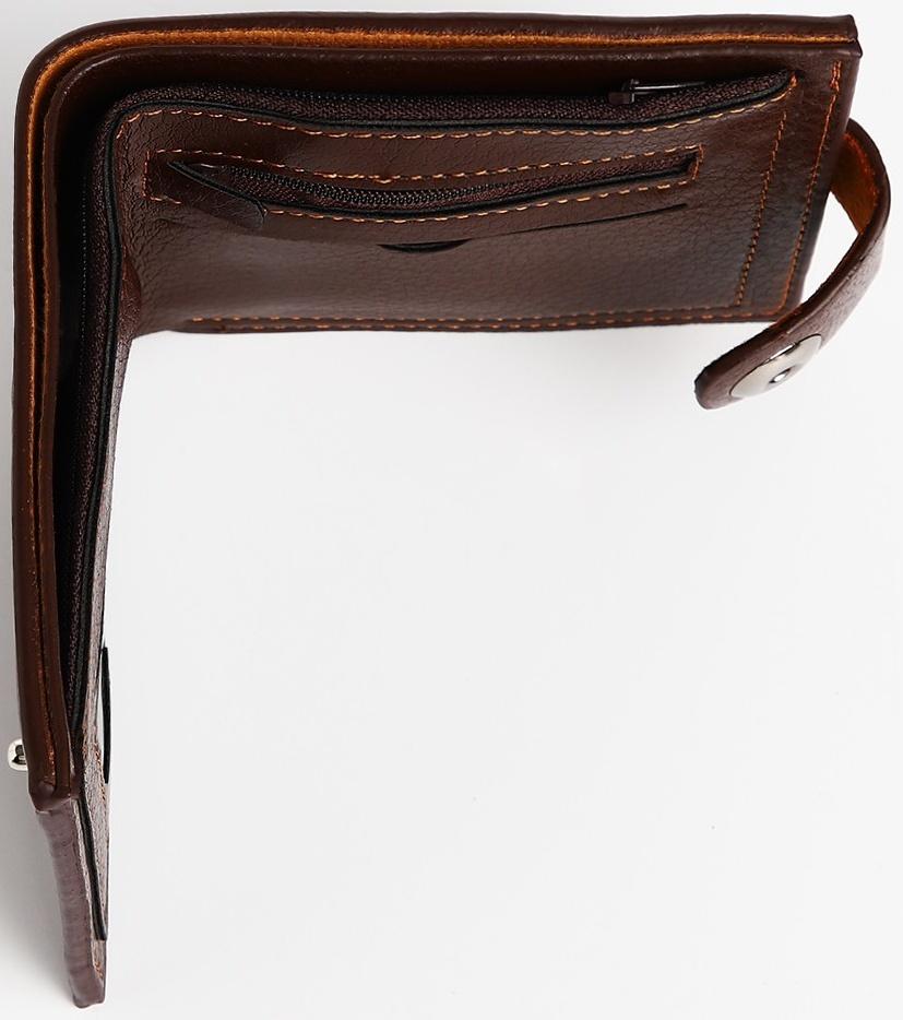 Портмоне мужское на магните, отдел для купюр, для карт, для монет, цвет коричневый