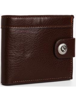 Портмоне мужское на магните, отдел для купюр, для карт, для монет, цвет коричневый