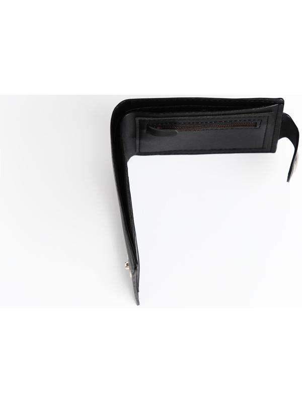 Портмоне мужское на магните, отдел для купюр, для карт, для монет, цвет чёрный