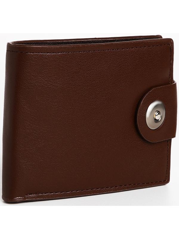 Портмоне мужское на магните, отдел для купюр, для карт, для монет, цвет коричневый