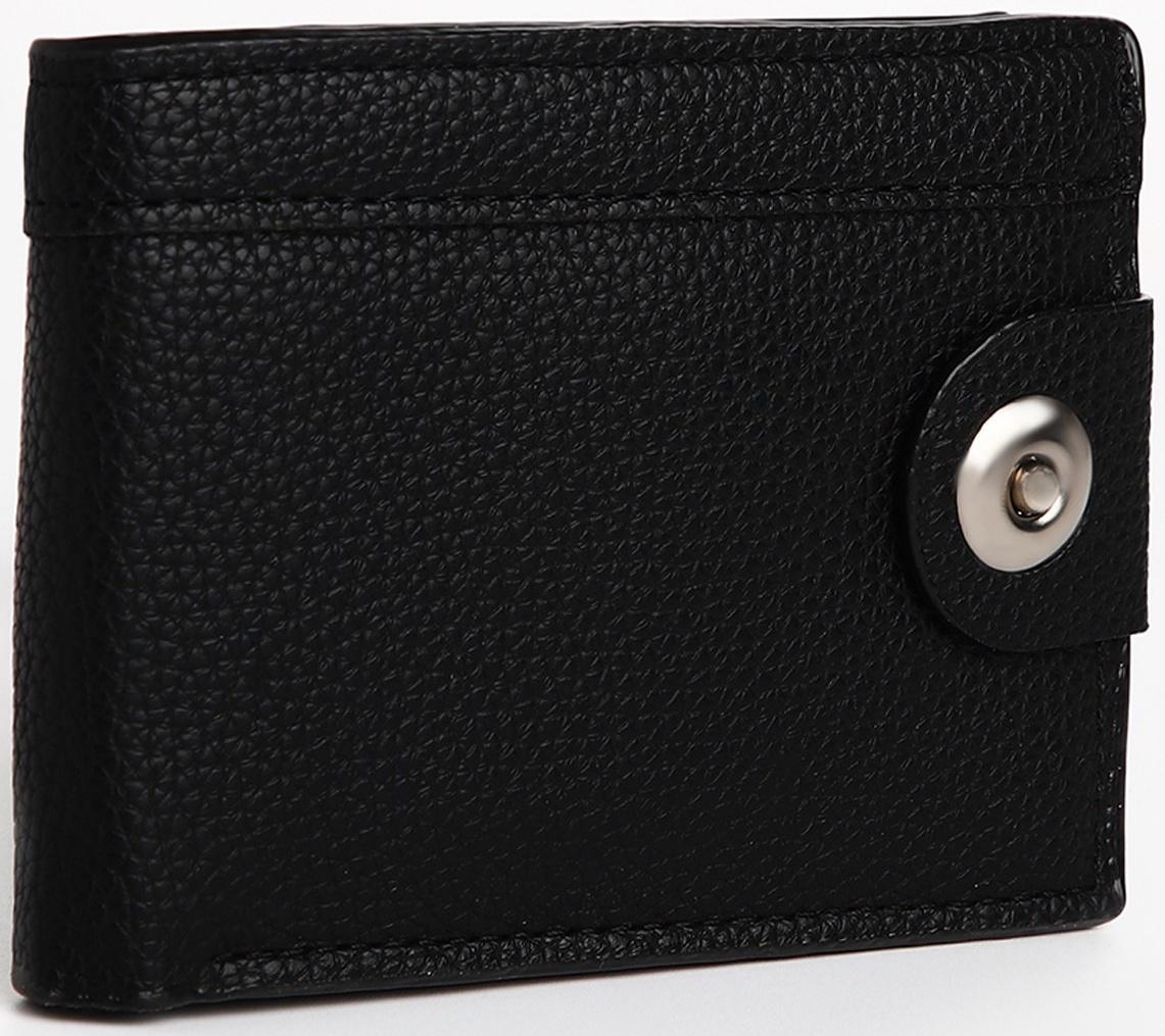 Портмоне мужское на магните, отдел для купюр, для карт, для монет, цвет чёрный