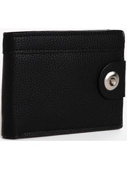 Портмоне мужское на магните, отдел для купюр, для карт, для монет, цвет чёрный