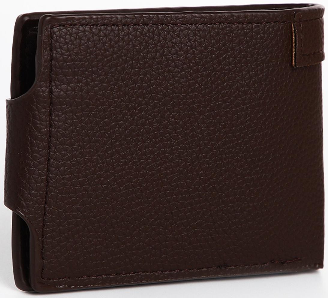 Портмоне мужское на магните, отдел для купюр, для карт, цвет коричневый