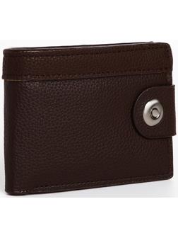 Портмоне мужское на магните, отдел для купюр, для карт, цвет коричневый