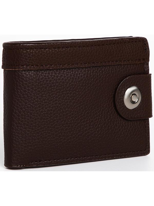 Портмоне мужское на магните, отдел для купюр, для карт, цвет коричневый
