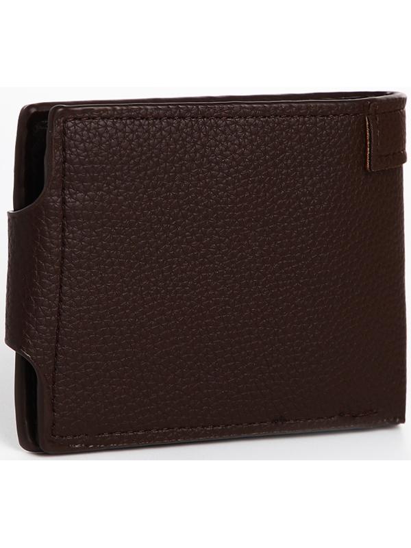 Портмоне мужское на магните, отдел для купюр, для карт, цвет коричневый