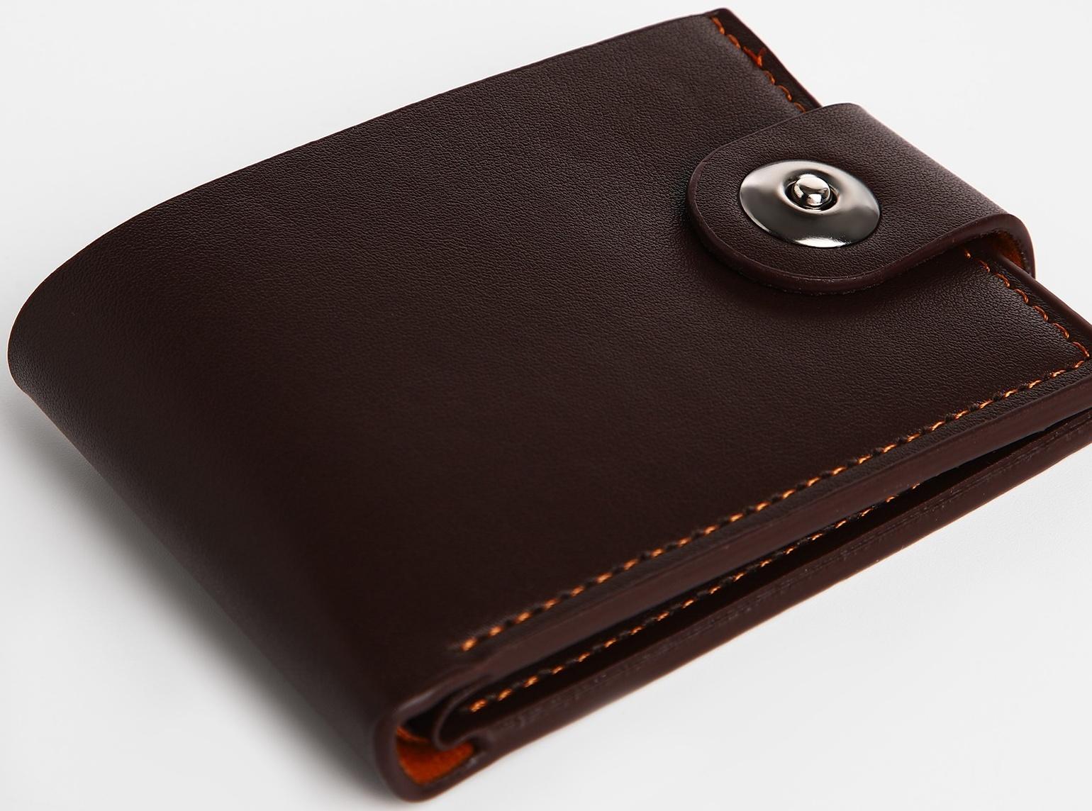 Портмоне на магните, цвет коричневый