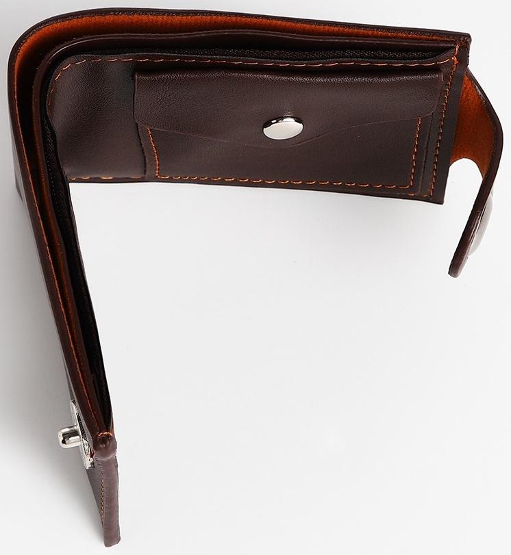 Портмоне на магните, цвет коричневый