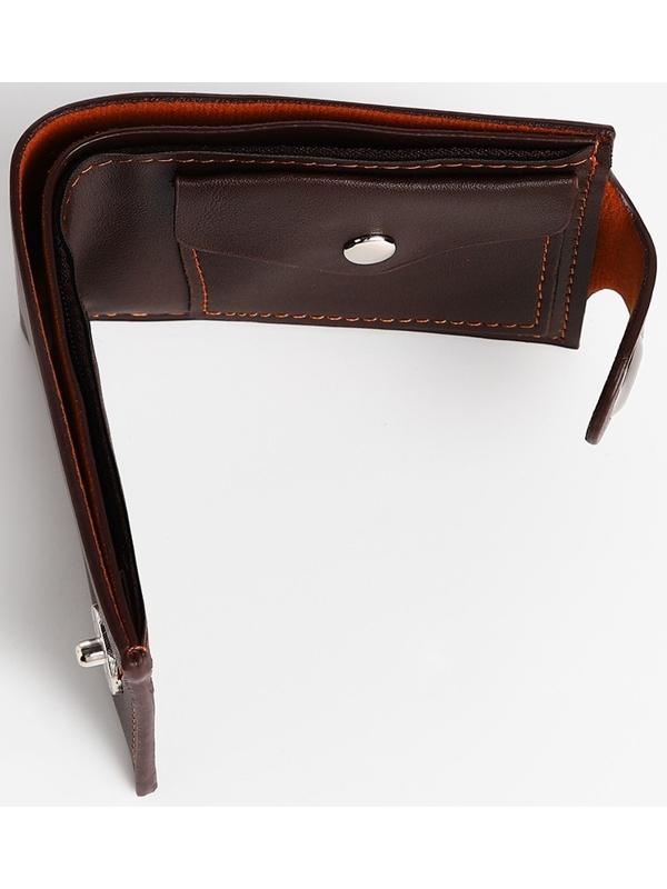Портмоне на магните, цвет коричневый