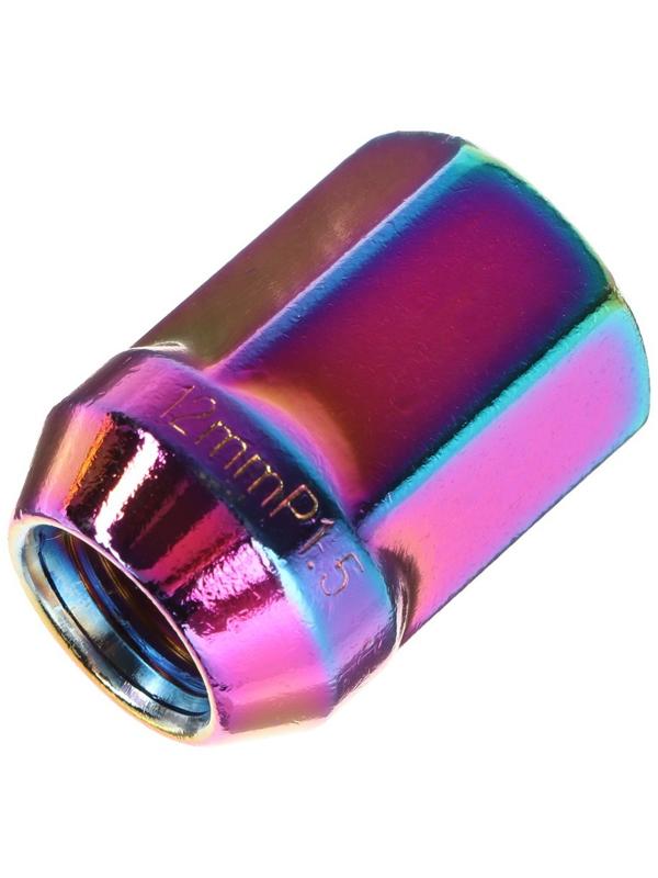 Гайка колесная M12X1.5, высота 35 мм, ключ 19 мм, радужный титан, фасовка 20 шт