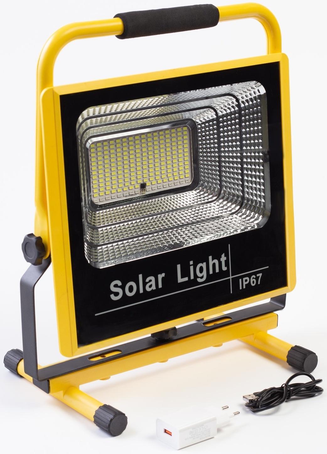 Фонарь-прожектор аккумуляторный, 100 Вт, 15000 мАч, IP67, 10 режимов работы, 26 х 31 см