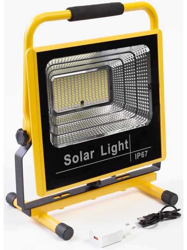 Фонарь-прожектор аккумуляторный, 100 Вт, 15000 мАч, IP67, 10 режимов работы, 26 х 31 см