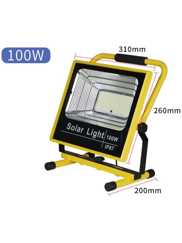 Фонарь-прожектор аккумуляторный, 100 Вт, 15000 мАч, IP67, 10 режимов работы, 26 х 31 см
