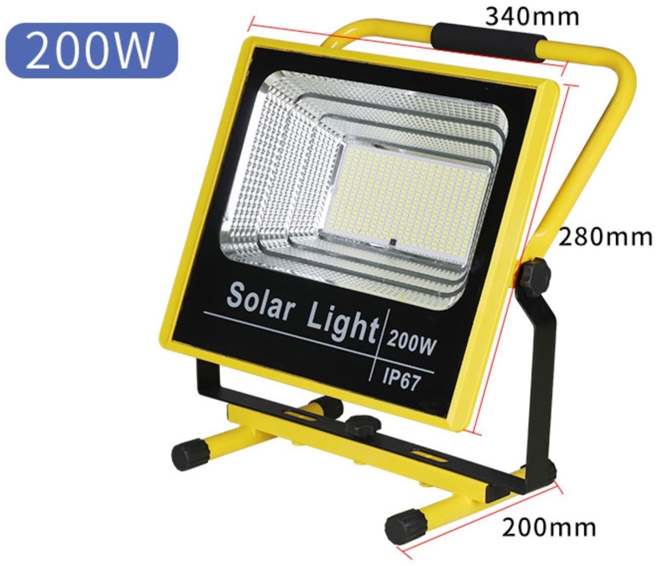 Фонарь-прожектор аккумуляторный, переносной 200 Вт, 20000 мАч, IP67, 12 ч работы, 28 х 34 см   97601