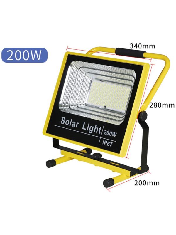 Фонарь-прожектор аккумуляторный, переносной 200 Вт, 20000 мАч, IP67, 12 ч работы, 28 х 34 см   97601