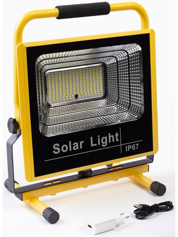 Фонарь-прожектор аккумуляторный, переносной 200 Вт, 20000 мАч, IP67, 12 ч работы, 28 х 34 см   97601