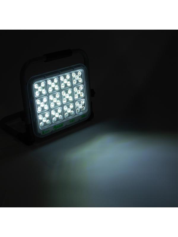 Фонарь рабочий аккумуляторный, 200 Вт, 15000 мАч, 7200 лм, диод 2835, IP65, 19 х 24.5 х 5 см   98241