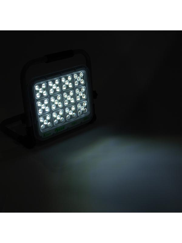 Фонарь рабочий аккумуляторный, 200 Вт, 15000 мАч, 7200 лм, диод 2835, IP65, 19 х 24.5 х 5 см   98241