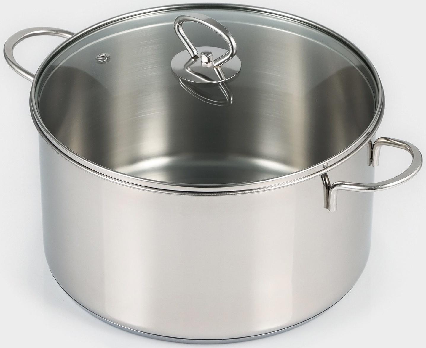 Кастрюля из нержавеющей стали «Грейт», с крышкой, 1,9 л, ТРС, индукция