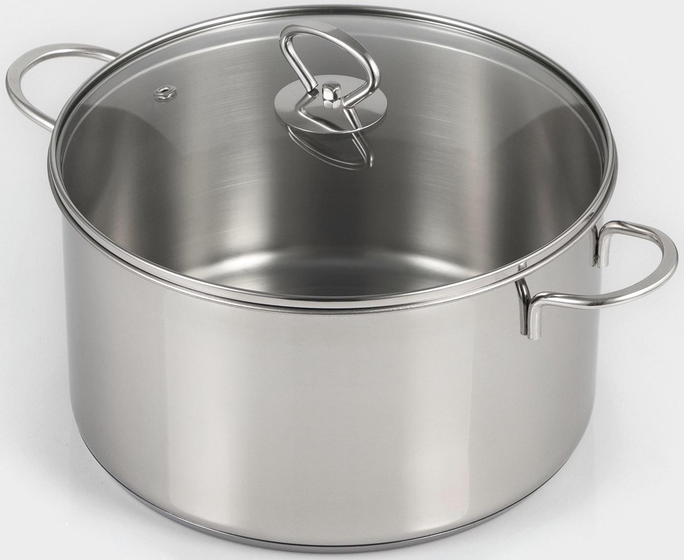 Кастрюля из нержавеющей стали «Грейт», с крышкой, 3,6 л, ТРС, индукция